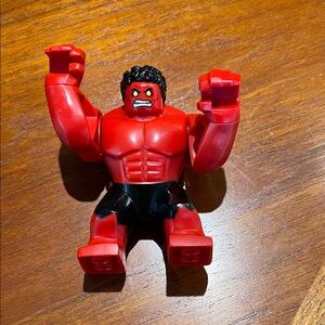Lego red Hulk big fig with yellow eyes